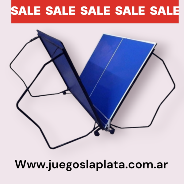 mesa de pingpong plegable con ruedas